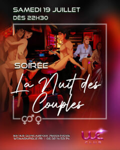 soiree libertine pour les couples le 19 juillet 2025