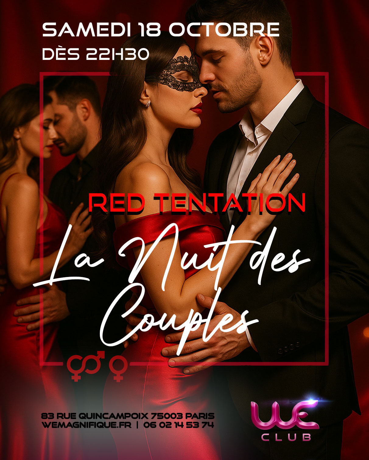 soirre libertine pour les couples et femme seules a Paris