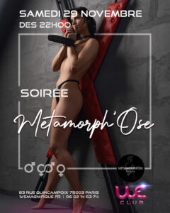 soiree libertine paris le 29 novembre metamorphose