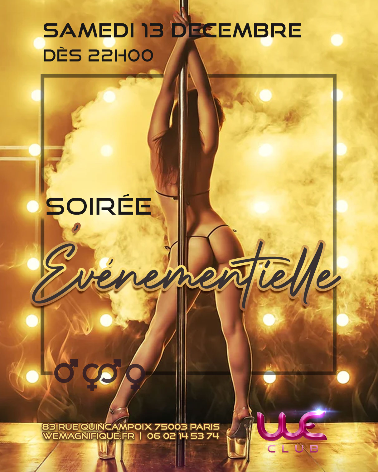 soiree evenementielle libertine a Paris le 13 decembre 2025
