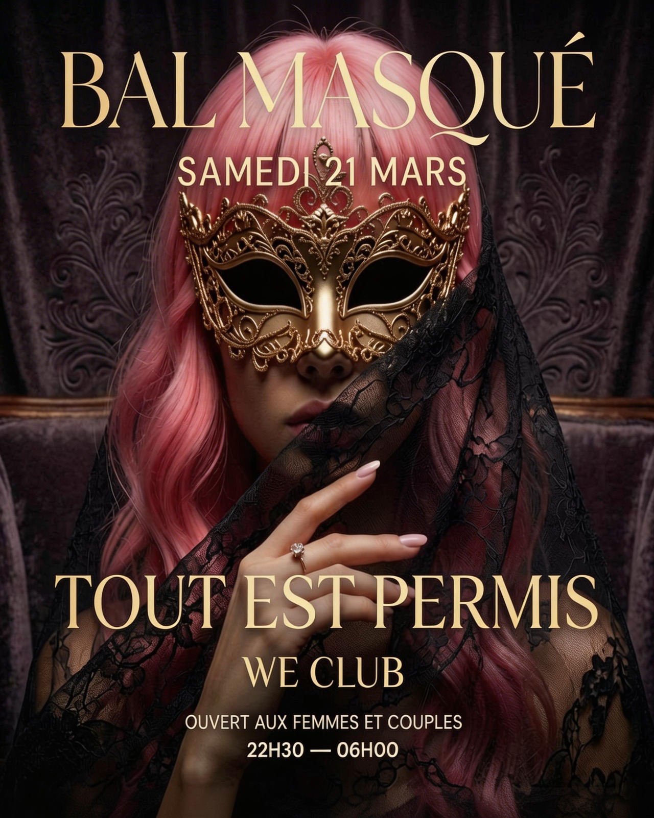 LE BAL MASQUE AU WE CLUB A PARIS CLUB LIBERTIN